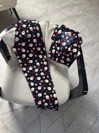 Navy Blue-1 Crew Neck Long Arm Without Accessories Combed Fabric Regular Trousers Comfortable Suit