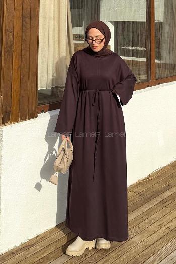 Lamelif İki İplik Oysho Elbise  Acı Kahve