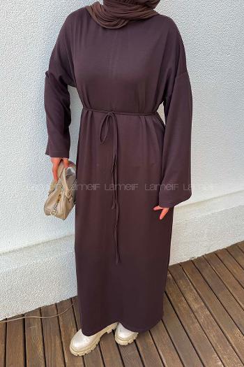 Lamelif İki İplik Oysho Elbise  Acı Kahve