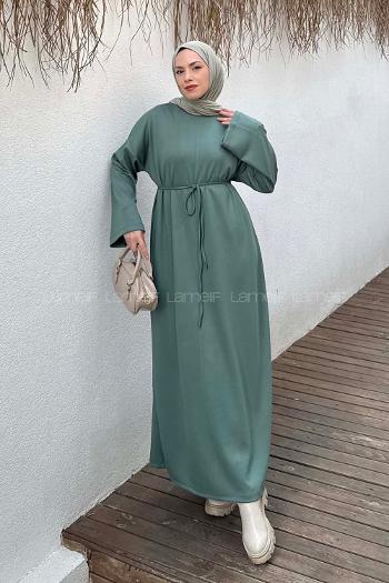 Lamelif İki İplik Oysho Elbise  Yeşil