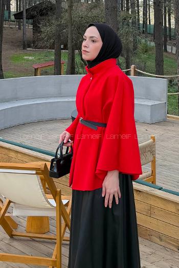 Lamelif Kemerli Panço Bordo