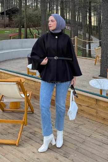 Lamelif Kemerli Panço Siyah