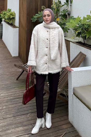 Stone Crew Neck Long Arm Coat