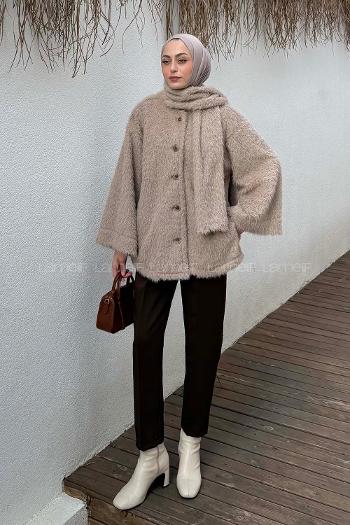 Mink Crew Neck Long Arm Coat