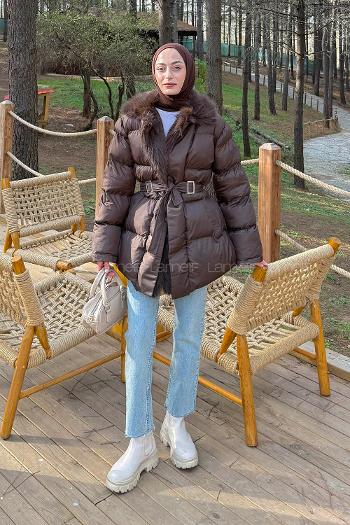 Khaki Normal Neck Long Arm Coat