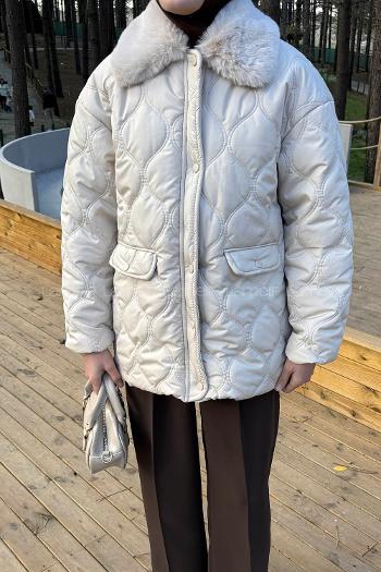 Stone Normal Neck Long Arm Coat