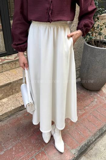 Lamelif Scuba Etek Beyaz