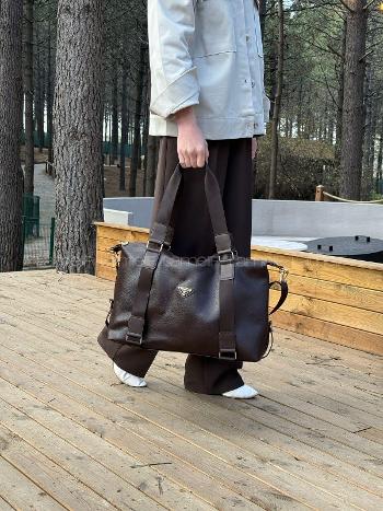 Lamelif Gold Detaylı Büyük Boy Çanta