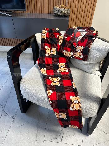 Lamelif Büyük Ayıcık Desenli Pijama Takımı