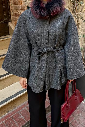 Anthracite Normal Neck Long Arm Coat