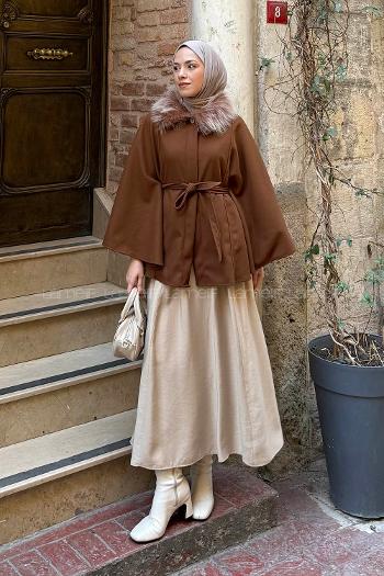 Tan Normal Neck Long Arm Coat