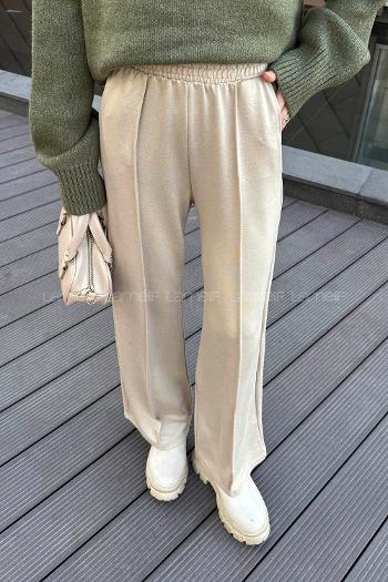 Stone Regular Trousers Elastic Waist Regular Cut Bottom Tracksuit