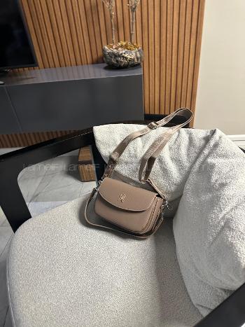 Soft Brown With Zipper Skin Hand Bag Bag