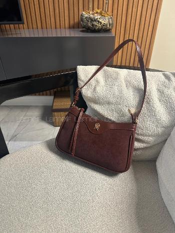 Claret Red With Zipper Skin Hand Bag Bag