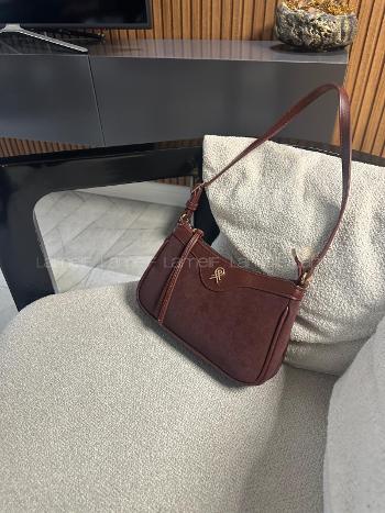 Claret Red With Zipper Skin Hand Bag Bag