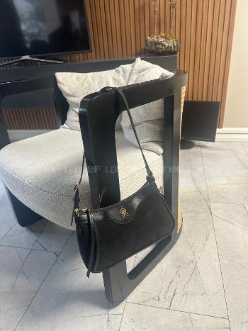 Black With Zipper Skin Hand Bag Bag