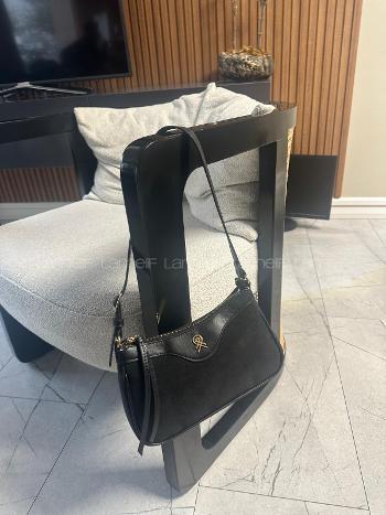 Black With Zipper Skin Hand Bag Bag