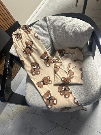 Lamelif Büyük Ayıcık Desenli Pijama Takımı