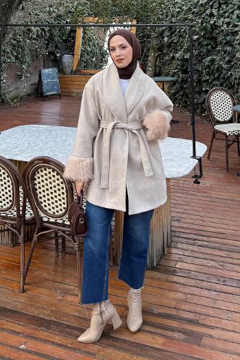 Stone Normal Neck Long Arm Coat