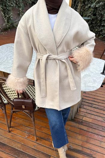 Stone Normal Neck Long Arm Coat