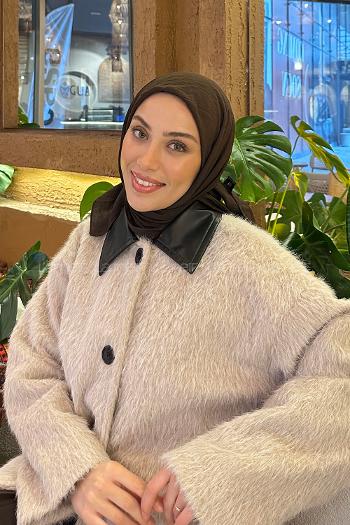 Lamelif Comfort Pamuk Eşarp Acı Kahve