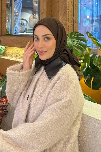 Lamelif Comfort Pamuk Eşarp Acı Kahve