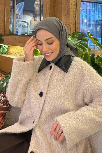 Lamelif Comfort Pamuk Eşarp Antrasit