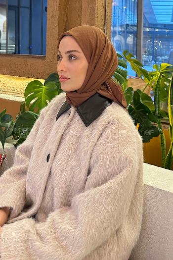 Lamelif Comfort Pamuk Eşarp Çikolata Kahve