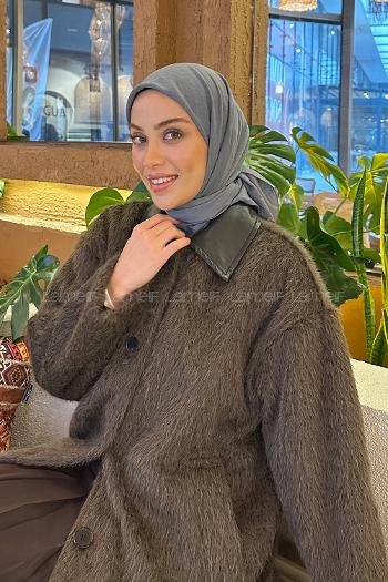 Lamelif Comfort Pamuk Eşarp Füme