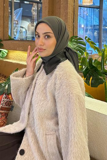 Lamelif Comfort Pamuk Eşarp Haki