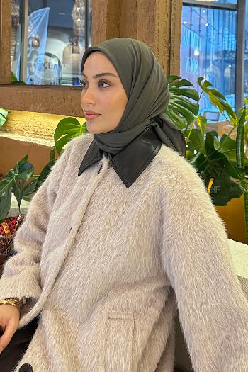 Lamelif Comfort Pamuk Eşarp Haki