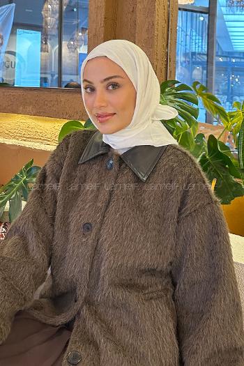 Lamelif Comfort Pamuk Eşarp Kırık  Beyaz