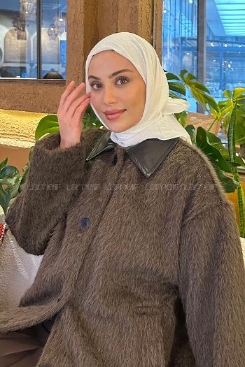 Lamelif Comfort Pamuk Eşarp Kırık  Beyaz