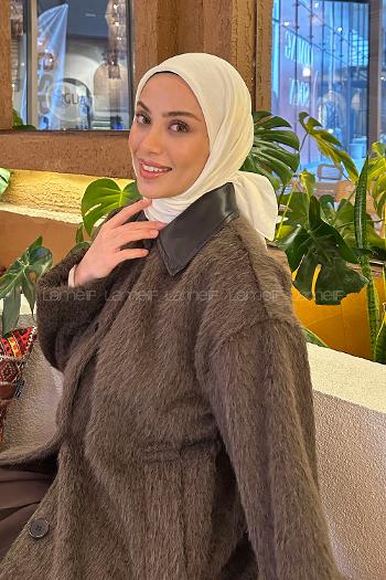 Lamelif Comfort Pamuk Eşarp Krem