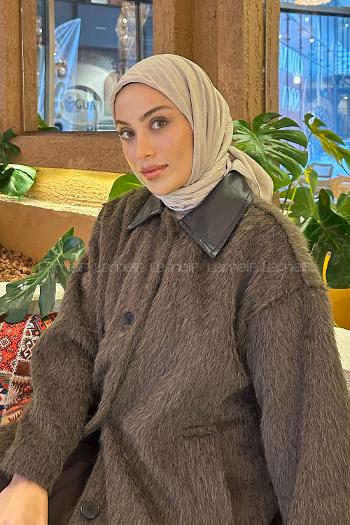 Lamelif Comfort Pamuk Eşarp Vizon