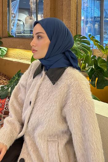 Lamelif Soft Touch Eşarp Gece Mavisi