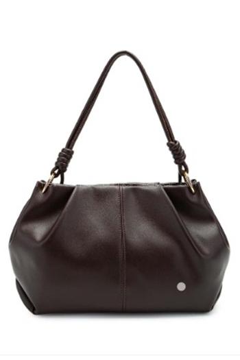 Bitter Brown Buckle Skin Hand Bag Bag