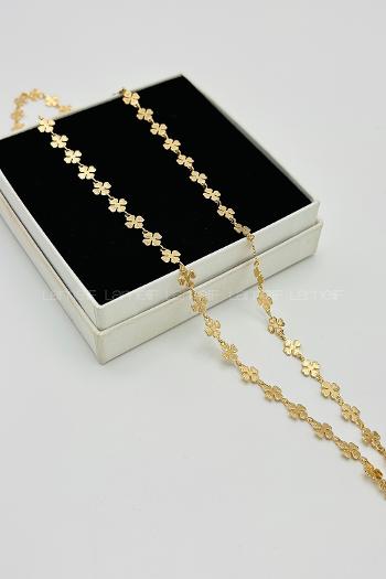 Lamelif Gold Yonca Y Kolye