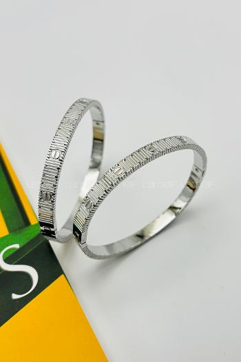 Silver Belted Gold Straight Wristband