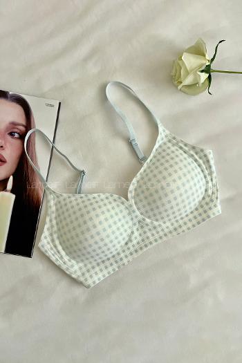 Lamelif İhracat Kare Desen Hafif Destekli Sütyen