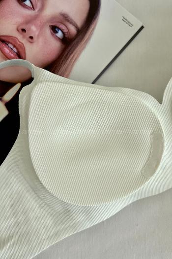 Lamelif İhracat Kare Desen Hafif Destekli Sütyen