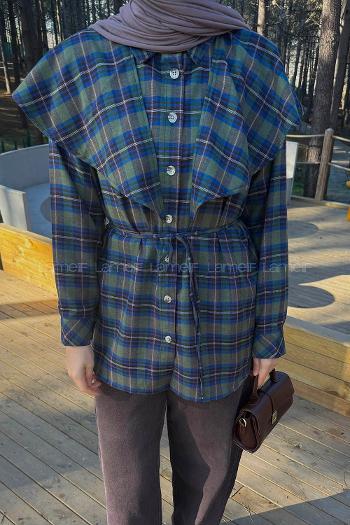 Lamelif Şal Yaka Gömlek Haki