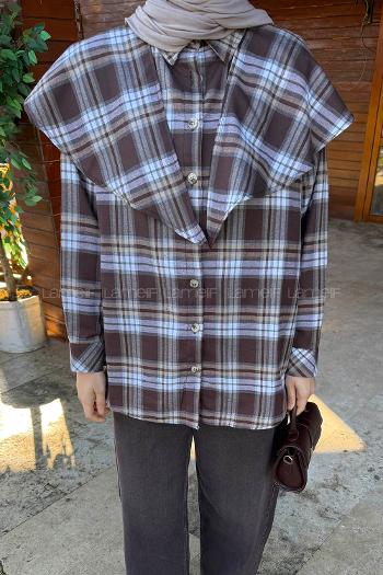 Lamelif Şal Yaka Gömlek Vizonrengi