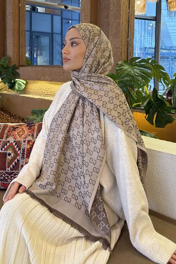 Brown Striped Cotton Fabric Striped Shawl