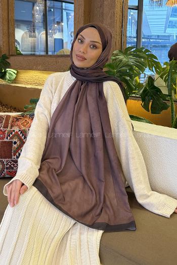 Chocolate Brown Cotton Fabric Straight Shawl