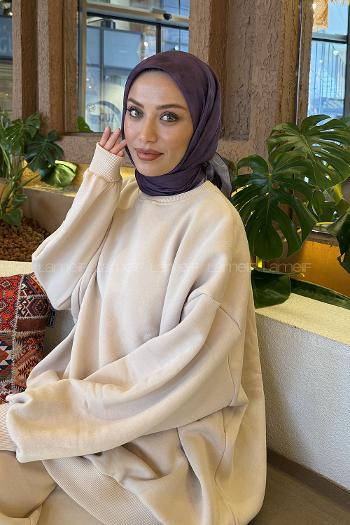 Plato Cotton Fabric Striped Flowering Straight Printed Scarf