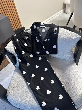 Black Crew Neck Long Arm Without Accessories Combed Fabric Regular Trousers Comfortable Suit