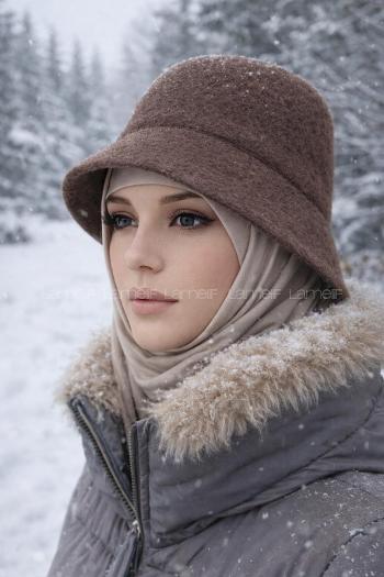 Lamelif Cashmere Kumaş Yumuşak Doku Balıkçı Şapka