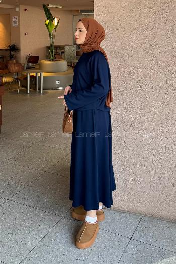 Lamelif Oysho Etekli Takım Lacivert