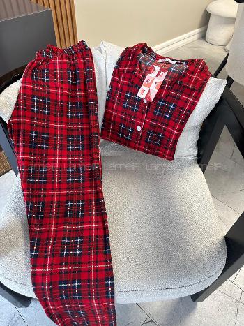 Lamelif Ekose Desen Pijama Takımı